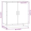vidaXL Dressoir 68x35x76 cm bewerkt hout en metaal grijs sonoma