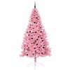 vidaXL Kunstmatig Voorverlicht Kerstboom met 300 LED Roze 240 cm PVC