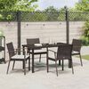 vidaXL Tuin eettafelset 5 pcs Bruin en zwart PE Rattan