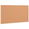 vidaXL Kurkbord met massief grenenhouten frame 100x55 cm