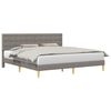 vidaXL Bedframe met hoofdeinde Taupe 200 x 200 cm Stof