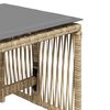 vidaXL Tuinkrukken 4 st kussens 41x41x36 cm poly rattan gemengd beige