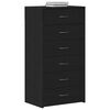 vidaXL Dressoir met 6 lades 50x34x96 cm spaanplaat zwart eikenkleurig