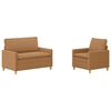vidaXL Bankstel 2 st Beige Stof
