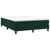 vidaXL Boxspring met matras fluweel donkergroen 140x190 cm