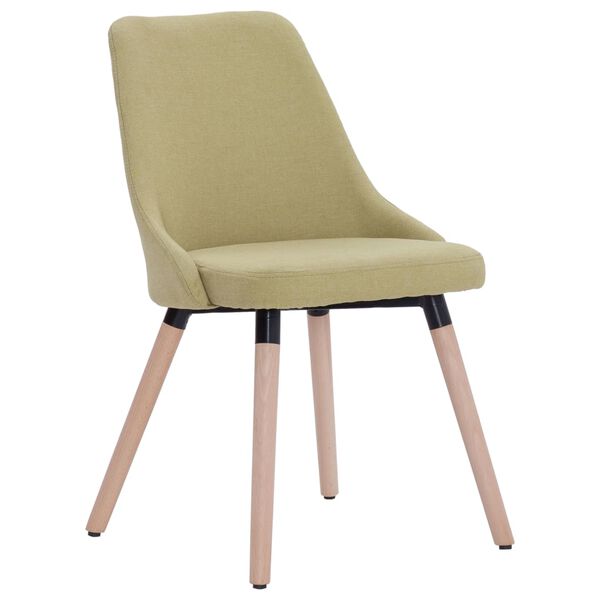 vidaXL Eetkamerstoelen 6 st stof groen