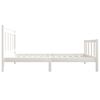 vidaXL Bedframe massief hout wit 90x200 cm