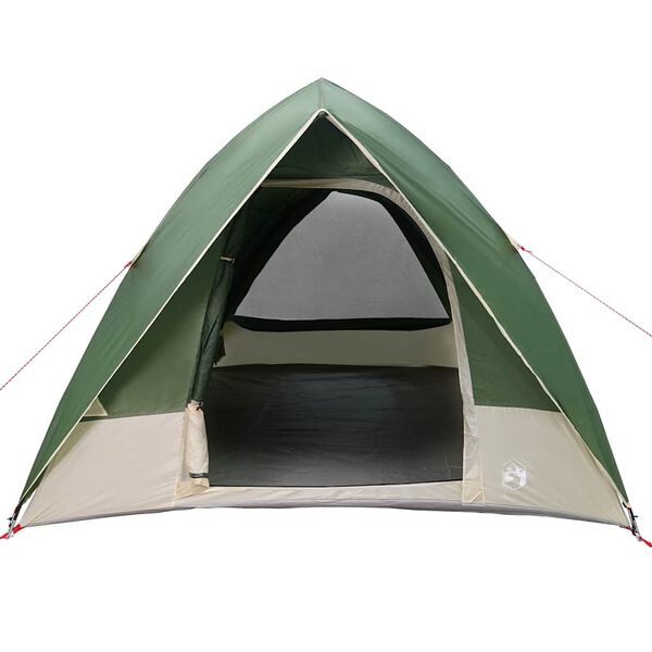 vidaXL Camping Tent met dak met opslag Groen 320 x 275 x 190 cm taft