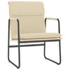 vidaXL Loungestoel 55x64x80 cm stof cr&egrave;mekleurig