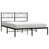 vidaXL Bedframe met hoofdbord metaal zwart 120x190 cm