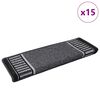 vidaXL Zelfklevende Trapmatten 15 pcs Antraciet 65 x 21 x 4 cm