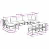 vidaXL Tuin Sofa Set met kussen 9 pcs Zwart Aluminium