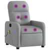 vidaXL Massagestoel met lichtgrijze stof
