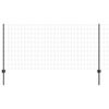 vidaXL Euro-hek met palen 10 x 1 m PVC-Coated Staal Grijs Mesh