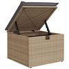 vidaXL 9-delige Loungeset met kussens poly rattan beige