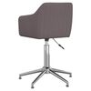 vidaXL Eetkamerstoelen draaibaar 6 st stof taupe