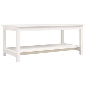 vidaXL Salontafel 110x55x45 cm massief grenenhout wit