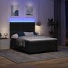 vidaXL Boxspring bed met matras met LED Zwart 140 x 200 cm Stof