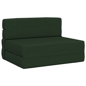vidaXL Vouwbare Bankbed Donkergroen 70 x 72 x 60 cm Stof