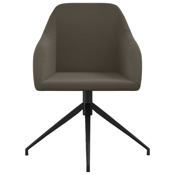 vidaXL Eetkamerstoelen 6 st fluweel donkergrijs