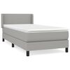 vidaXL Boxspring met matras stof lichtgrijs 90x190 cm