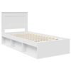 vidaXL Bedframe met hoofdeinde Wit 100 x 200 cm Massief grenenhout