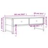 vidaXL Salontafel 101x49x39,5 cm bewerkt hout zwart