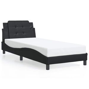 vidaXL Bedframe zonder matras "Zadar" kunstleer zwart 80x200 cm