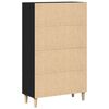 vidaXL Highboard met lade Zwart Eiken 70 x 31 x 115 cm Bewerkt hout