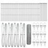 vidaXL zeshoekig gaashek met grondbevestiging 100 x 0,5 m zilver Mesh