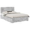 vidaXL Bedframe met lade Beton Grijs 150 x 200 cm Bewerkt hout