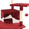 vidaXL Kattenkrabpaal met sisal krabpalen 203 cm rood en wit