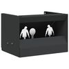 vidaXL Kogel Trap Box Zwart 29 x 22 x 20 cm Staal