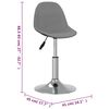 vidaXL Eetkamerstoelen draaibaar 2 st stof lichtgrijs
