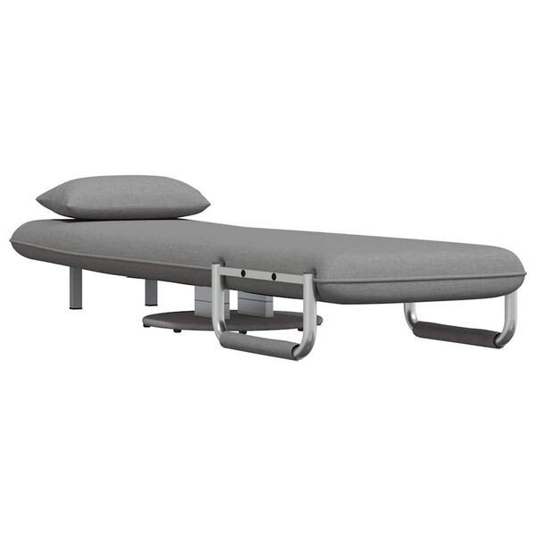 vidaXL Draaistoel en slaapbank stof lichtgrijs