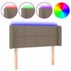 vidaXL Hoofdbord LED 83x16x78/88 cm stof taupe