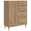 vidaXL Dressoir Artisanaal eiken 69,5 x 34 x 90 cm Bewerkt hout
