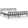 vidaXL Bedframe massief hout grijs 200x200 cm