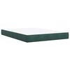 vidaXL Boxspring met matras fluweel donkergroen 160x200 cm