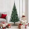 vidaXL Kunstmatig Voorverlicht Kerstboom Groen 150 cm PVC en Metaal