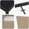 vidaXL Tuin eettafelset met kussen 3 pcs Beige poly rattan