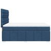 vidaXL Boxspring met matras stof blauw 140x200 cm