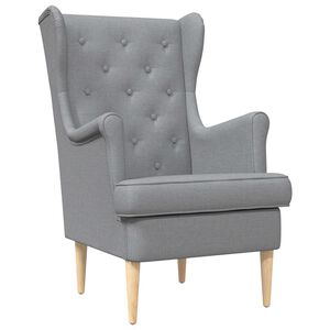 vidaXL Fauteuil Lichtgrijs Stof