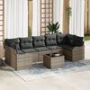 vidaXL Tuin Sofa Set Grijs 55 x 55 x 37 cm poly rattan