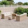 vidaXL Tuin Sofa Set met kussen 11 pcs beige en cr&egrave;mekleurig