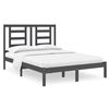 vidaXL Bedframe massief hout grijs 120x190 cm