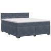vidaXL Boxspringbed met matras Donkergrijs 140 x 190 cm Fluweel