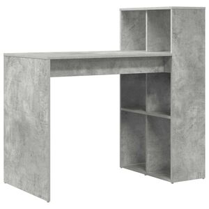 vidaXL Bureau Beton Grijs Bewerkt hout 108 x 55 x 103.5 cm