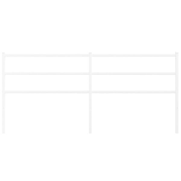 vidaXL Vervangend hoofdbord 193 cm metaal wit
