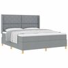 vidaXL Boxspringbed met matras Lichtgrijs 180 x 200 cm Stof